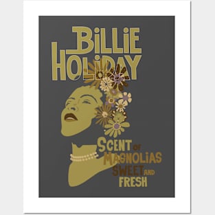 Billie's Blossoms: A Tribute to Jazz Icon Billie Holiday Posters and Art